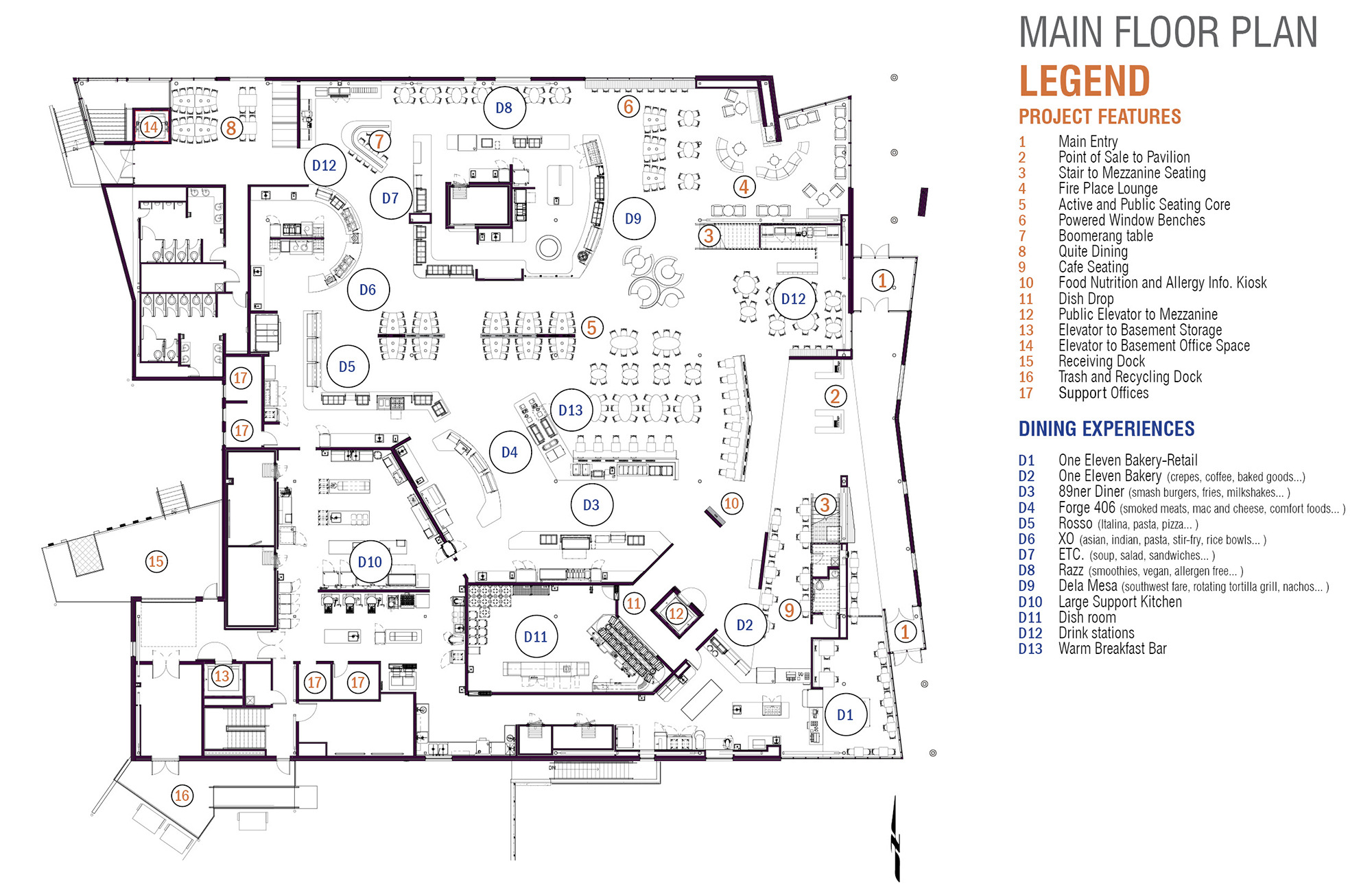 MSU Dining Pavilion13 Main Floor Plan Education Snapshots