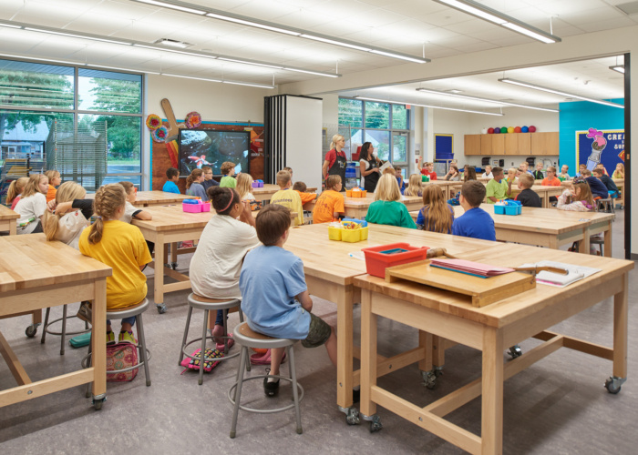 large elementary classroom design