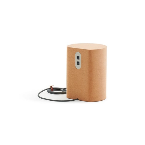 Phase Cork Side Table with Power by Hightower